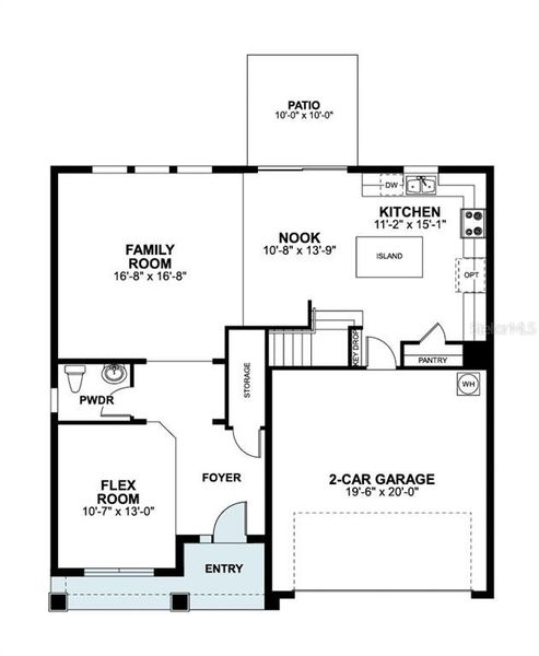 2D floor plan layout of this home in Center Lake on the Park, St. Cloud, FL (Image 6). 2D floor plan layout of this home in Center Lake on the Park, St. Cloud, FL (Image 6).