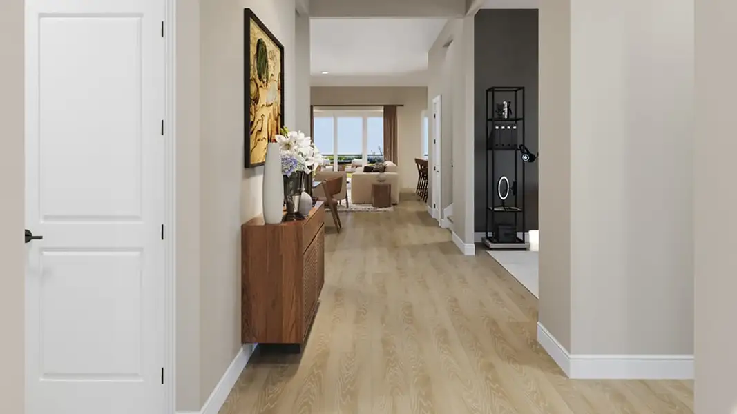 Representative furnished interior of a home built from the Genoa by Taylor Morrison in Esplanade at McKinnon Groves, Winter Garden (Image 8).