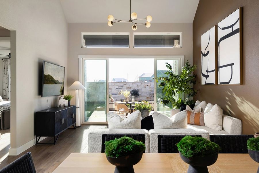 Representative furnished interior of a home built from the Skyview by Tri Pointe Homes in Terrace Collection at Heritage, Dripping Springs (Image 13).