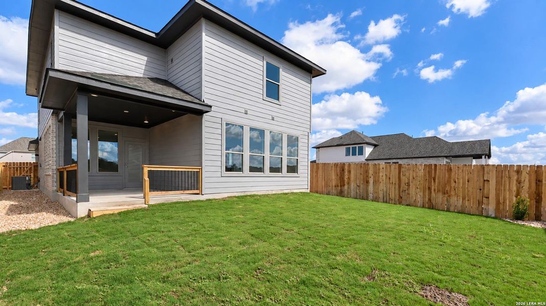 Exterior details and patio area of a home in Legacy at Lake Dunlap, New Braunfels (Image 4).
