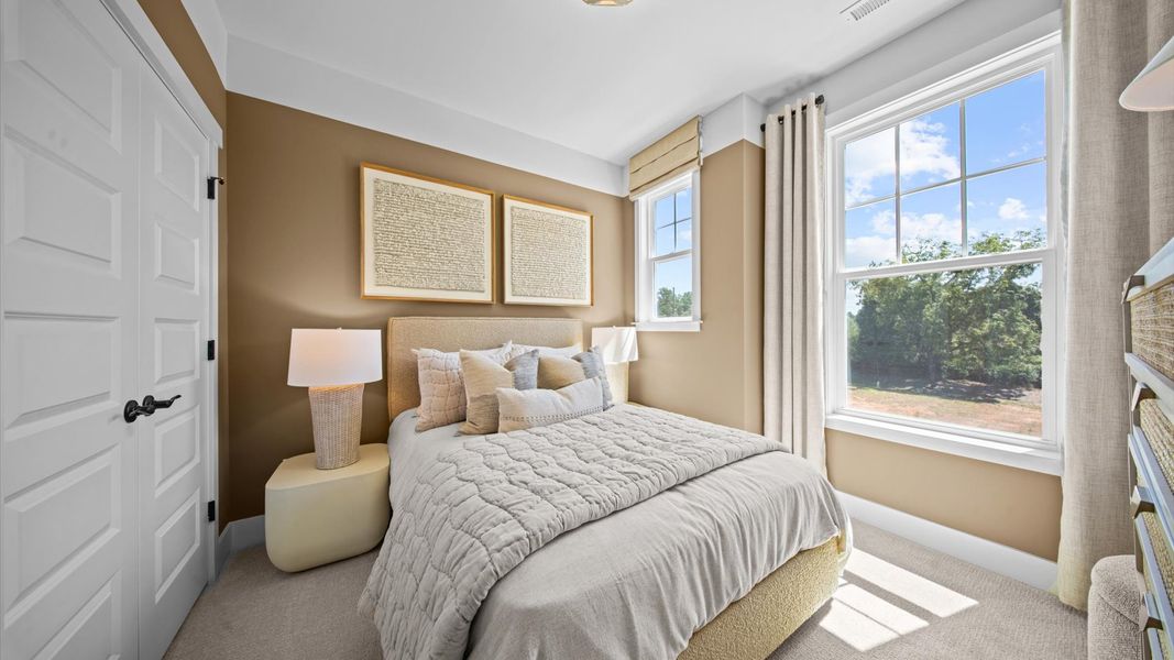 Representative furnished interior of a home built from the Harlow by DRB Homes in Bayberry, Raleigh (Image 41).