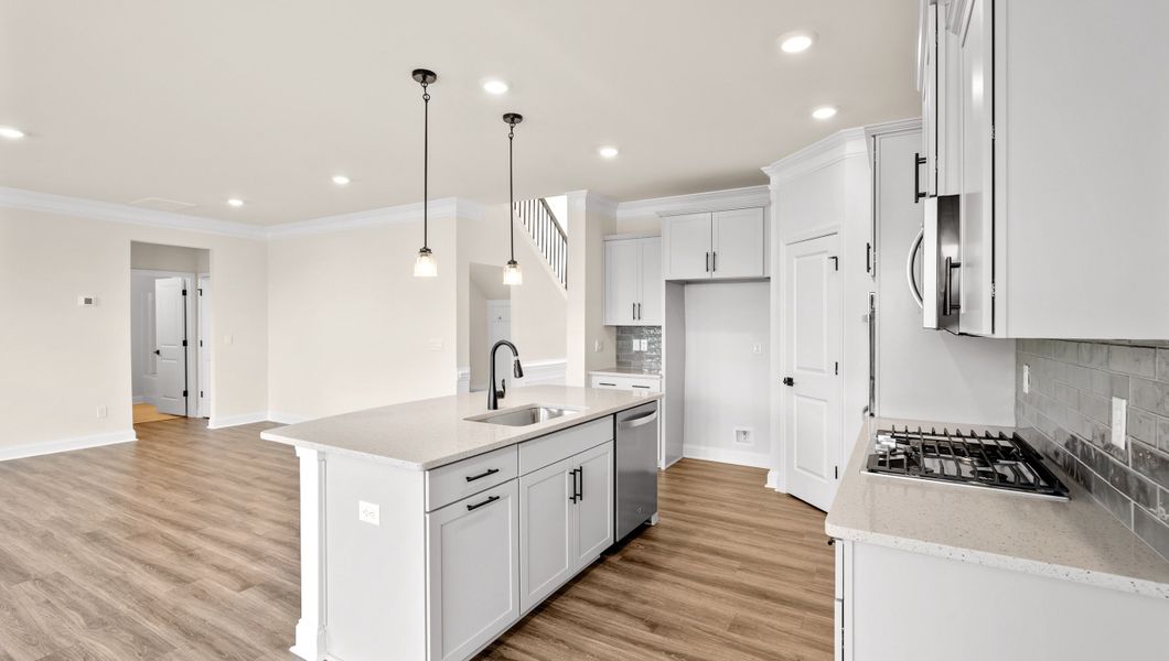 Representative furnished interior of a home built from the FLEETWOOD by D.R. Horton in Cottonwood Ridge, Piedmont (Image 7).