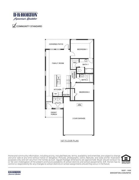 2D floor plan layout for the AVONDALE by D.R. Horton in Blaire Lake, Tyler, TX (Image 4). 2D floor plan layout for the AVONDALE by D.R. Horton in Blaire Lake, Tyler, TX (Image 4).