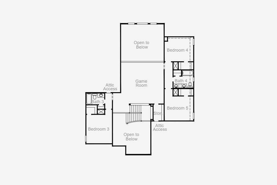 2D floor plan layout for the Bandera - 60 Homesites by Coventry Homes in Cambridge Crossing, Celina, TX (Image 5).
