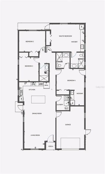 2D floor plan layout of this home in , Tampa, FL (Image 5).