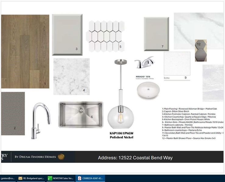 Sample of building materials used in homes in Bridgeland, Cypress (Image 4).