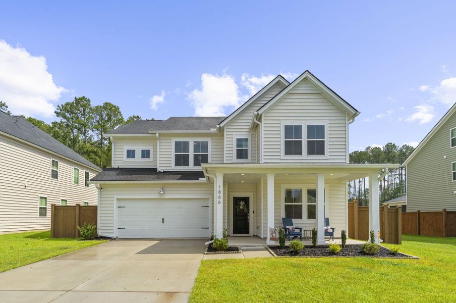 Front exterior of a new home in , Summerville, SC, highlighting curb appeal (Image 31). Front exterior of a new home in , Summerville, SC, highlighting curb appeal (Image 31).