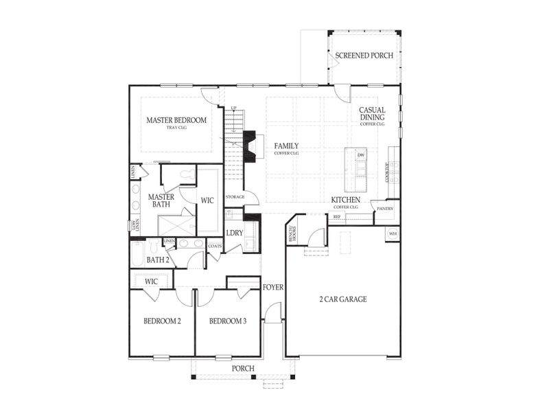2D floor plan layout for the The Willow by My Home Communities in Club Cottages at Harbor Club, Greensboro, GA (Image 3). 2D floor plan layout for the The Willow by My Home Communities in Club Cottages at Harbor Club, Greensboro, GA (Image 3).