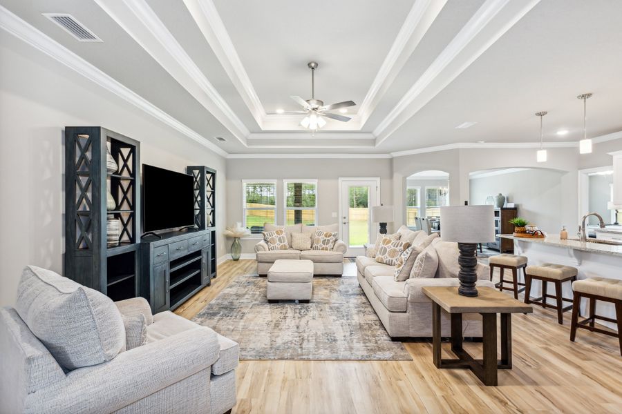 Representative furnished interior of a home built from the The Sapphire by Herbst Homes in Clear Water Landing, Milton (Image 7).