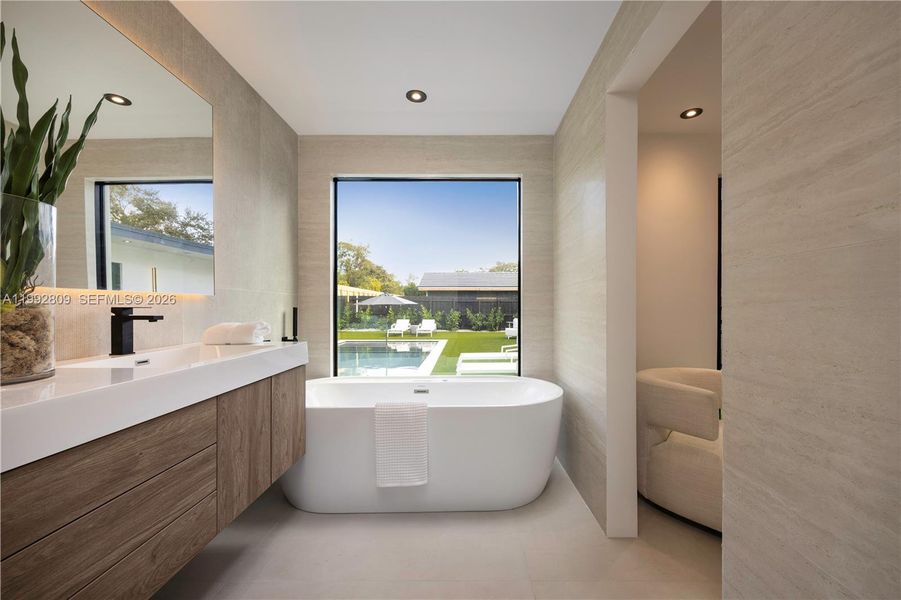 Furnished interior view inside a new home in , Miami (Image 7).