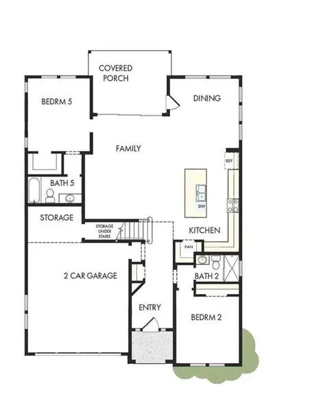2D floor plan layout of this home in Havencroft, Woodstock, GA (Image 3).
