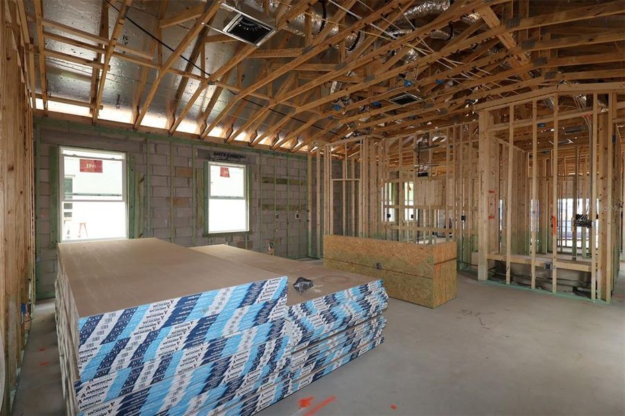 In-progress construction of a new home in Lake Star at Ovation, Winter Garden, FL (Image 11). In-progress construction of a new home in Lake Star at Ovation, Winter Garden, FL (Image 11).