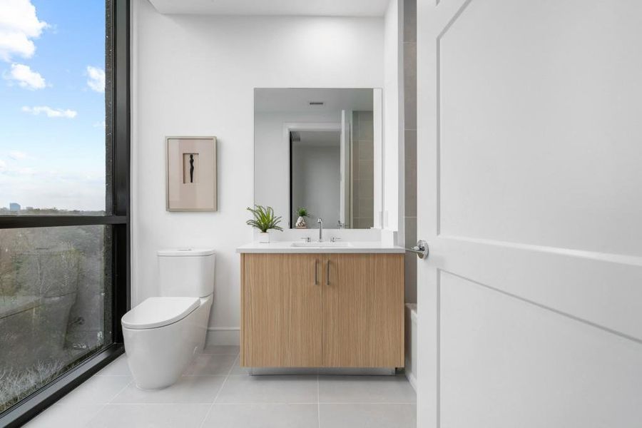 Furnished interior view inside a new home in The Dillon Buckhead, Atlanta (Image 34). Furnished interior view inside a new home in The Dillon Buckhead, Atlanta (Image 34).