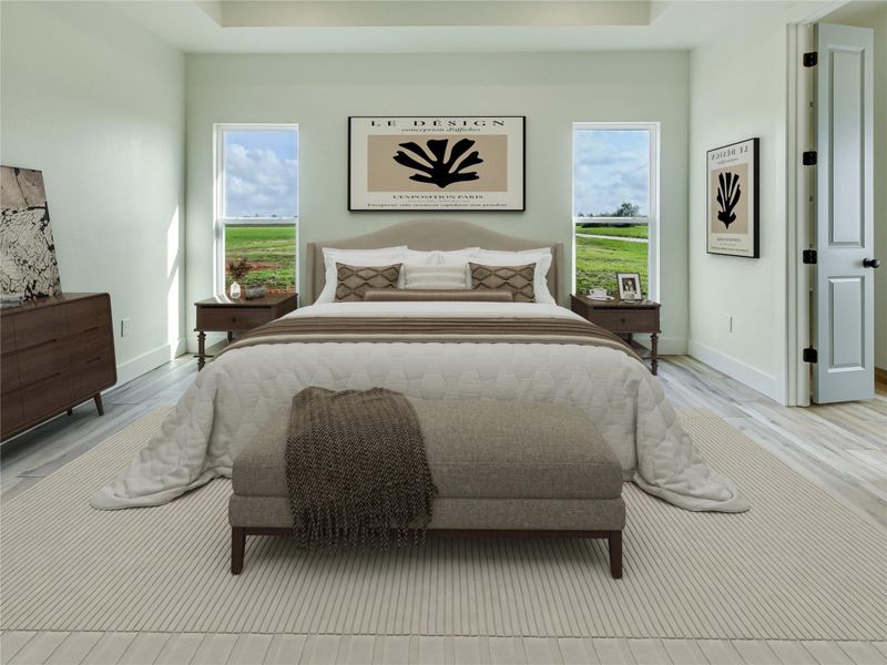 Furnished interior view inside a new home in , Angleton (Image 12).