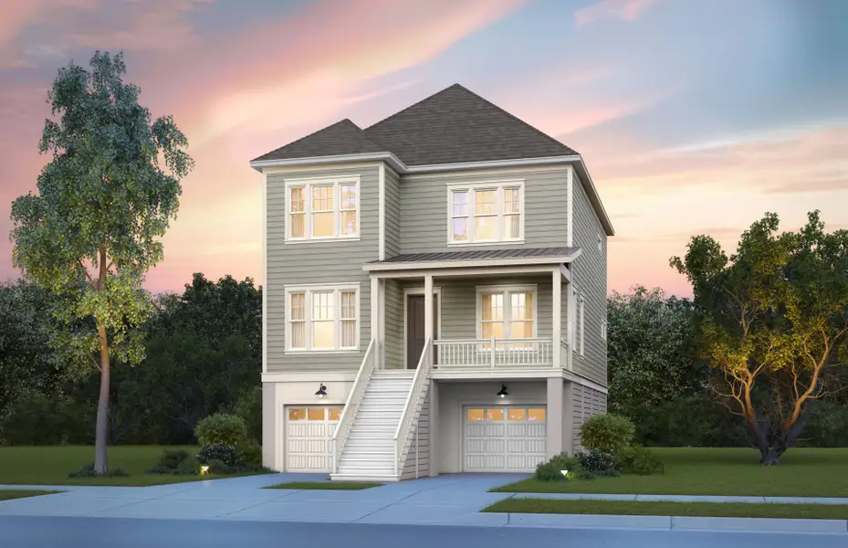 Representative exterior photo of a completed home built from the Violet - Drive Under by Pulte Homes in Heartwood, Richmond Hill, GA (Image 3).