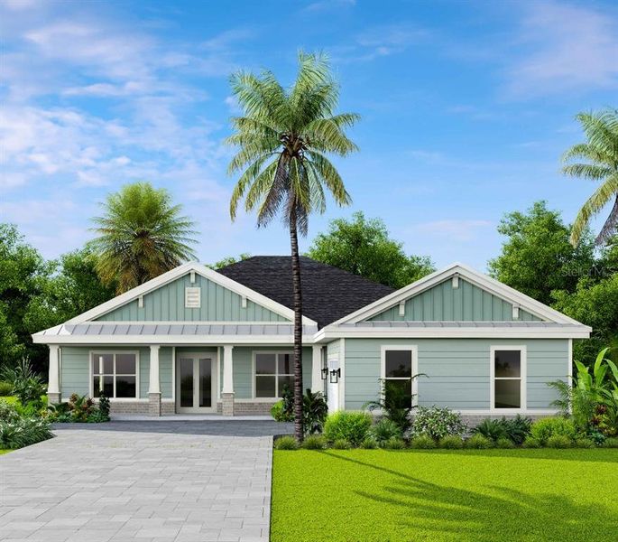 Front exterior of a new home in , Palm Coast, FL, highlighting curb appeal (Image 1).