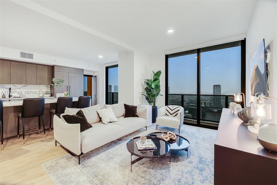 Furnished interior view inside a new home in The Elser Hotel & Residences, Miami (Image 15).