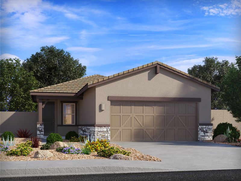 Representative exterior photo of a completed home built from the Coral by Meritage Homes in Rincon Crest at Rocking K, Vail, AZ (Image 2).