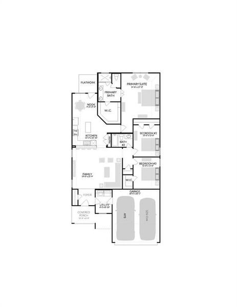 2D floor plan layout of this home in Elevon, Lavon, TX (Image 3).