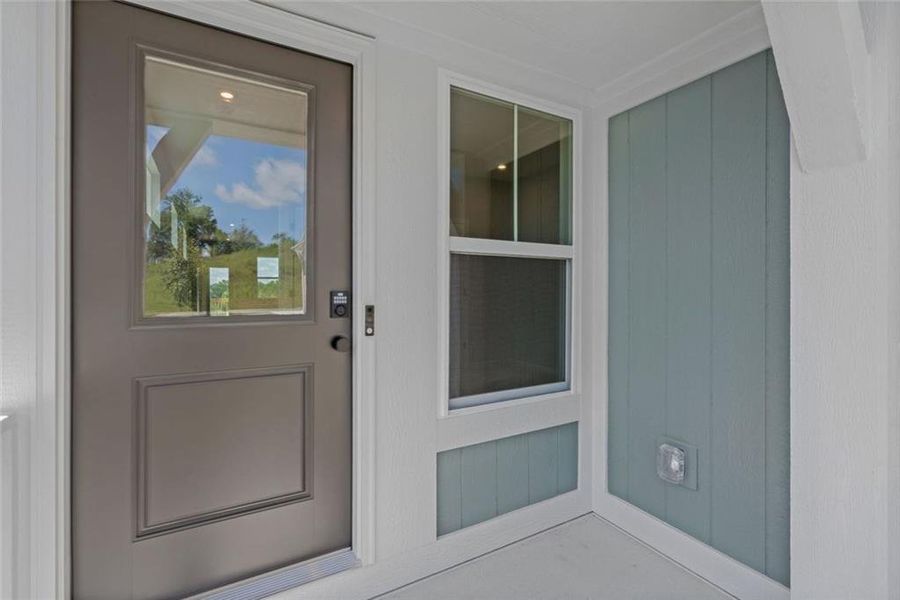 Exterior details and patio area of a home in Villas at Gold Creek, Dawsonville (Image 28).