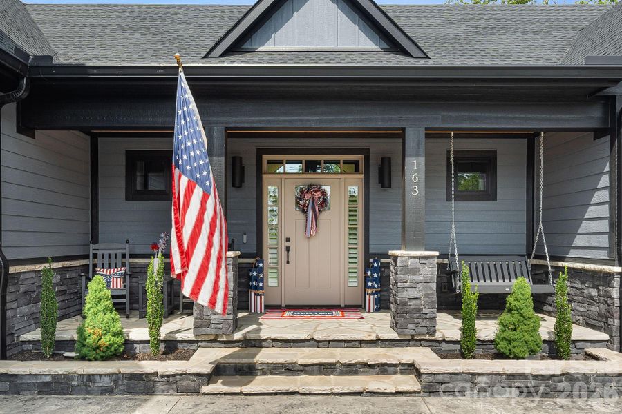 Exterior details and patio area of a home in , Hendersonville (Image 4).
