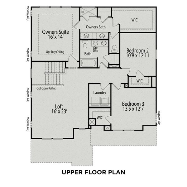 2D floor plan layout for the The Chestnut by Davidson Homes LLC in Retreat at North Main, Lillington, NC (Image 5).