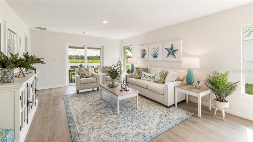 Furnished interior view inside a new home in Coral Lakes - Tradition & Express, Punta Gorda (Image 6).