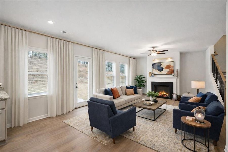 Furnished interior view inside a new home in The Hills at Cedar Creek, Winder (Image 27).
