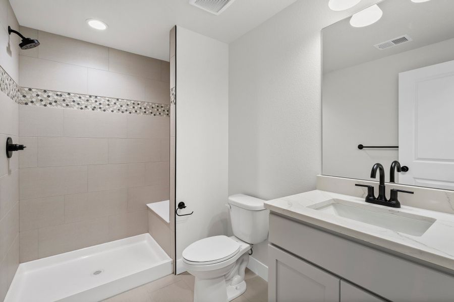 Representative furnished interior of a home built from the The Duxbury by Landmark Homes in Vernazza, Windsor (Image 10).