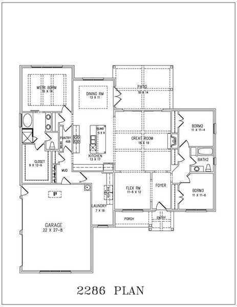 2D floor plan layout of this home in , Chico, TX (Image 2).
