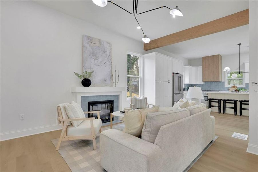 Furnished interior view inside a new home in , Atlanta (Image 16).