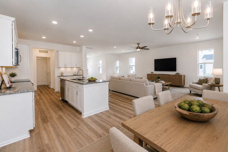 Representative furnished interior of a home built from the Bowen by McKee Homes in 78 North, Sanford (Image 3).