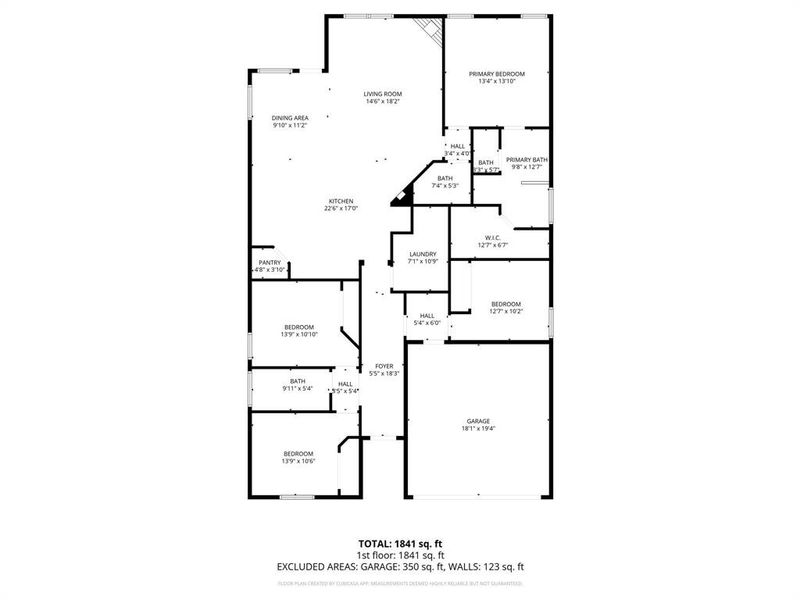 2D floor plan layout of this home in Pecan Square, Northlake, TX (Image 5).