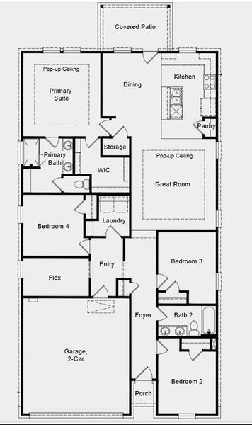 Additional highlights include: keyless entry, covered back patio, sprinkler system, tankless water heater, front and back yard sod, and pop up ceilings in the family room and primary suite. Additional highlights include: keyless entry, covered back patio, sprinkler system, tankless water heater, front and back yard sod, and pop up ceilings in the family room and primary suite.