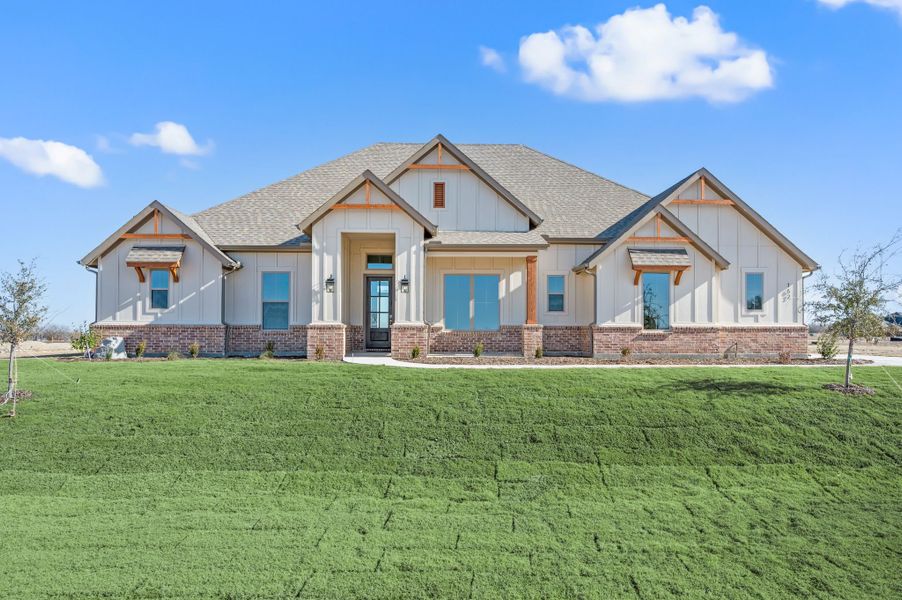 Representative exterior photo of a completed home built from the Catherine by Our Country Homes in Highland Oaks, Boyd, TX (Image 6).