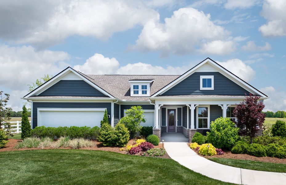 Representative exterior photo of a completed home built from the Renown by Del Webb in Del Webb Southern Harmony, Murfreesboro, TN (Image 23).