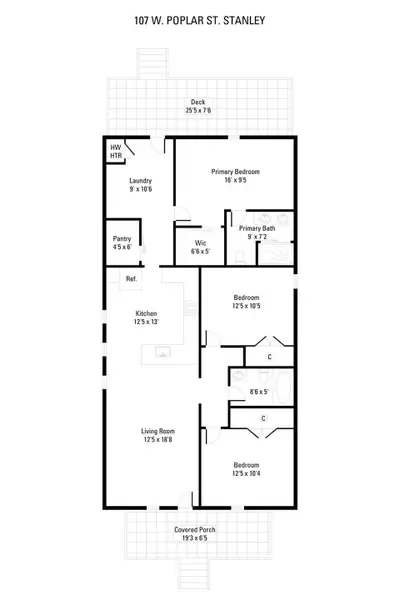 2D floor plan layout of this home in , Stanley, NC (Image 5).