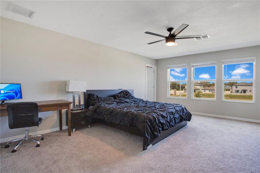 Master bedroom with large walk in closet