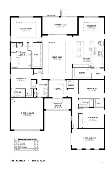2D floor plan layout for the Waverly by Colen Built Development, LLC in On Top of the World Communities, Ocala, FL (Image 3). 2D floor plan layout for the Waverly by Colen Built Development, LLC in On Top of the World Communities, Ocala, FL (Image 3).