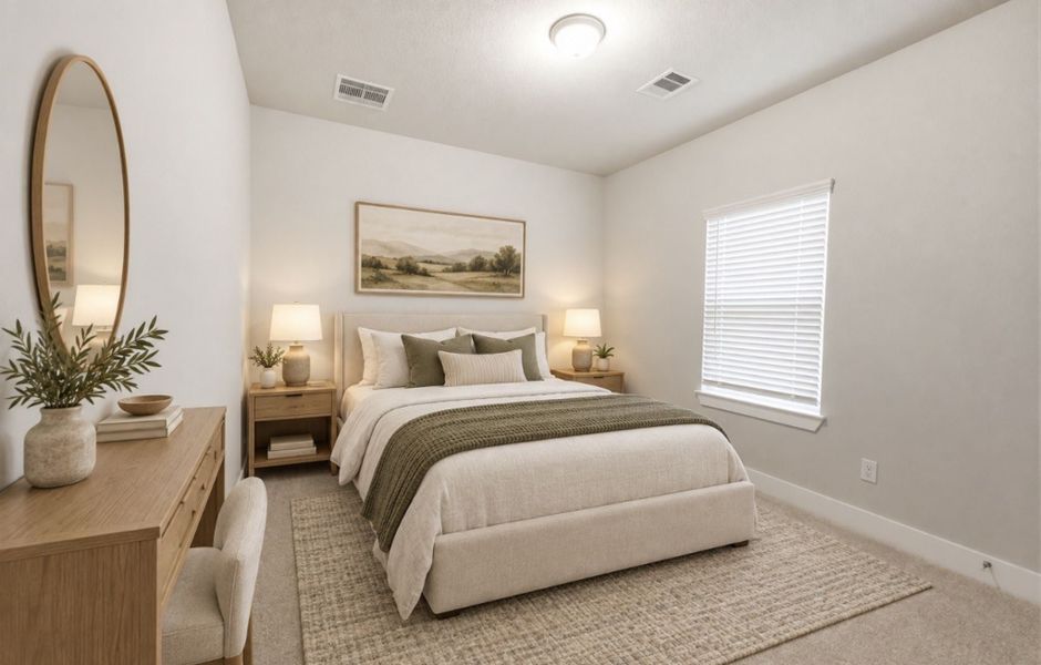 Furnished interior view inside a new home in Massey Oaks, Pearland (Image 8). Furnished interior view inside a new home in Massey Oaks, Pearland (Image 8).