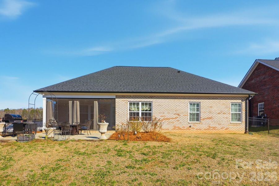 Exterior details and patio area of a home in , Locust (Image 26).