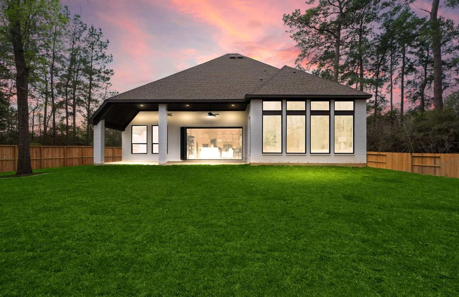 Representative exterior details of a home built from the 3546 by Ravenna Homes in The Woodlands Hills 65′, Willis (Image 24).