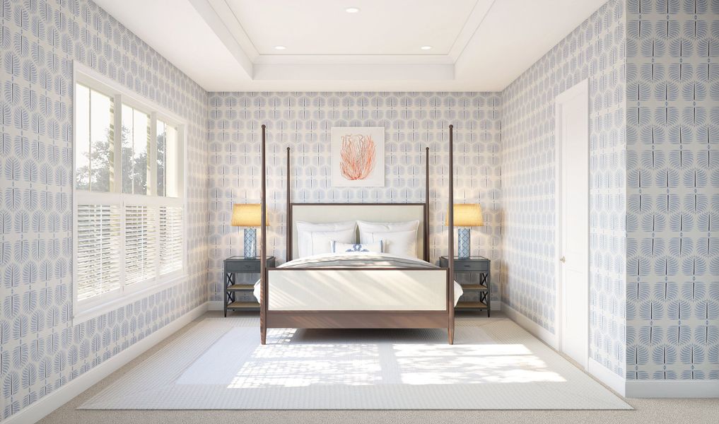 Primary suite with tray ceiling Primary suite with tray ceiling