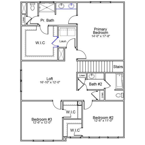 2D floor plan layout of this home in Hainer Place, Conway, SC (Image 3).
