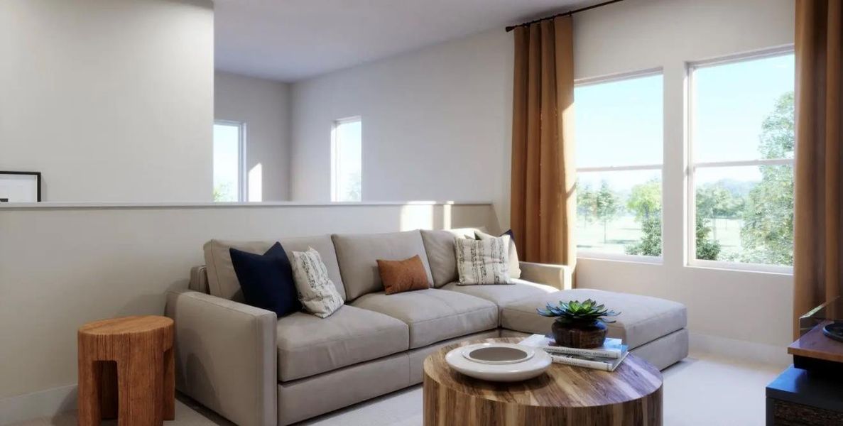 Living room featuring baseboards