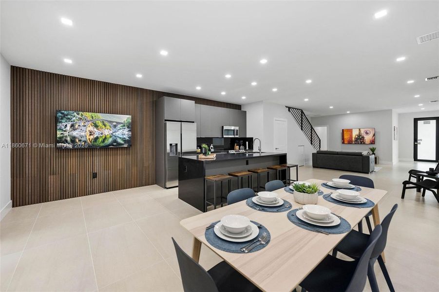 Furnished interior view inside a new home in , Miami (Image 17). Furnished interior view inside a new home in , Miami (Image 17).