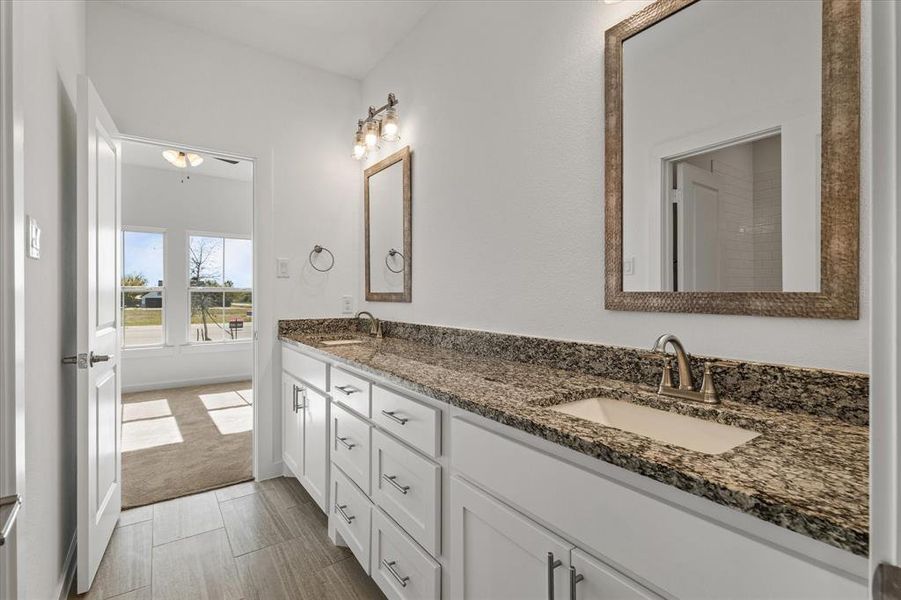 Bathroom featuring vanity