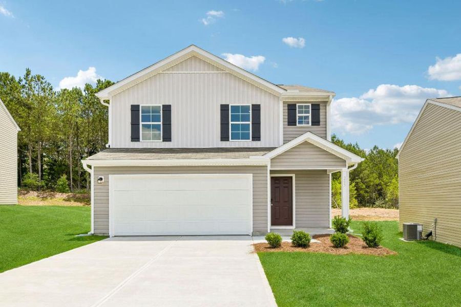 Front exterior of a new home in Kinsale, Macon, GA, highlighting curb appeal (Image 2). Front exterior of a new home in Kinsale, Macon, GA, highlighting curb appeal (Image 2).