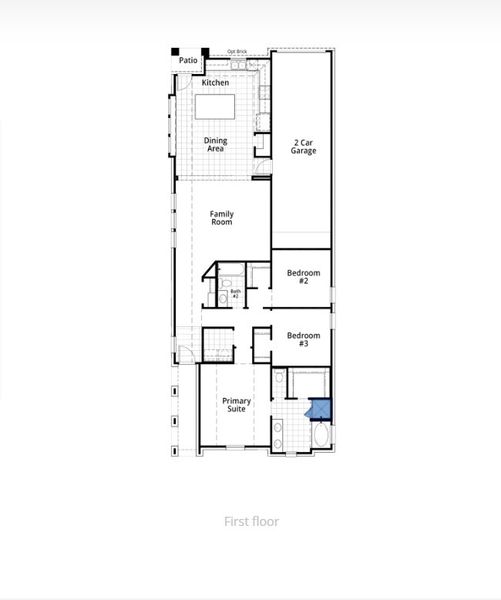 2D floor plan layout for the Hilton Plan by Highland Homes in Goodland: 40ft. lots, Midlothian, TX (Image 6). 2D floor plan layout for the Hilton Plan by Highland Homes in Goodland: 40ft. lots, Midlothian, TX (Image 6).