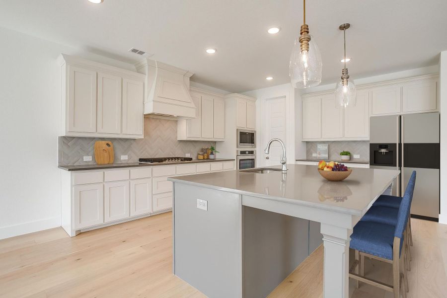 Representative furnished interior of a home built from the Eleanor by Graham Hart Home Builder in Sweetgrass, Haslet (Image 9).
